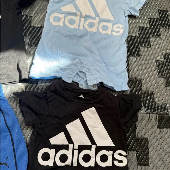 Puma Black & Royal Blue Kids Athletic Tee with Blue Shorts - Picture 3 of 6